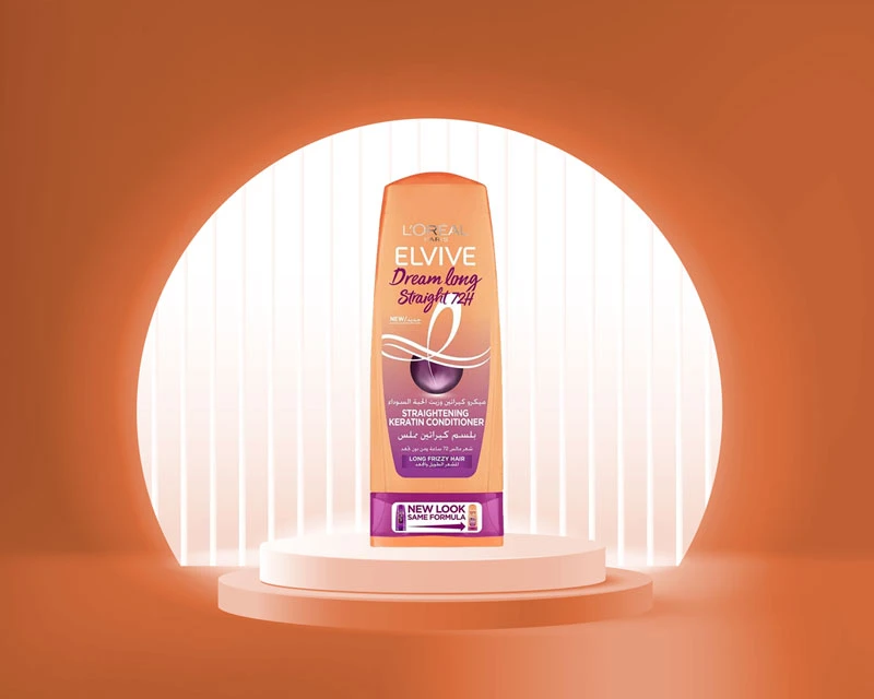 لوريال - بلسم  للشعر بالكيراتين  Elvive Conditioner Dream Long Straight 360ml